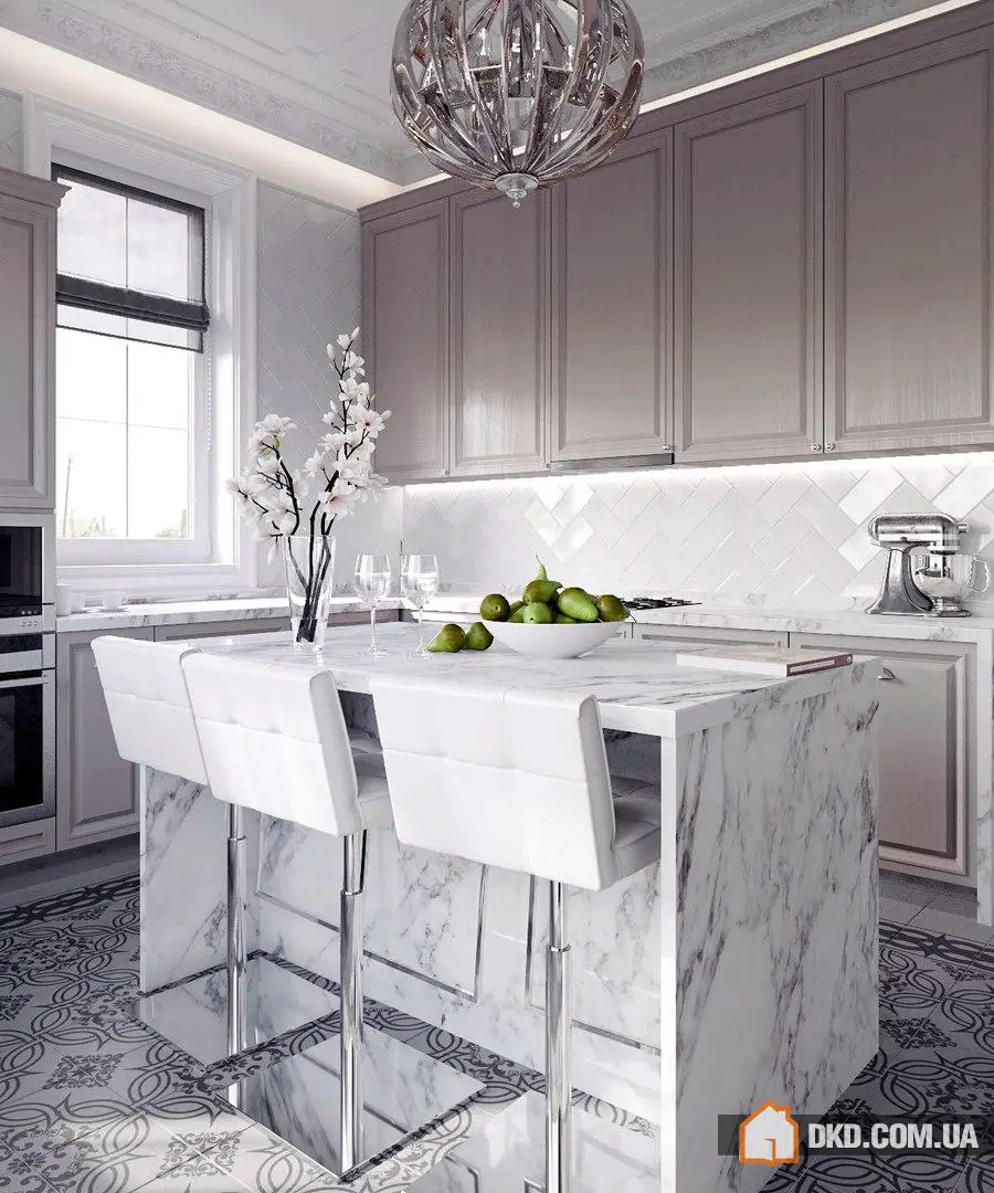 Light Classic Style in Private House Kitchen